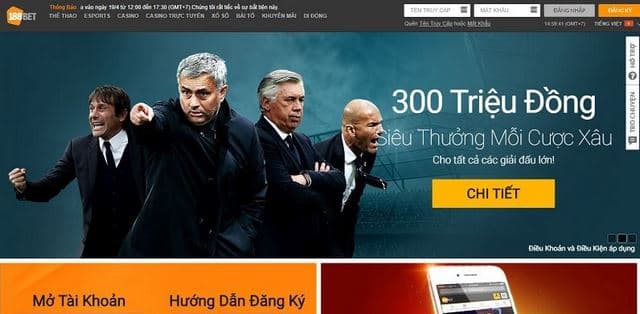 Cách đặt cược tại sảnh thể thao 188bet