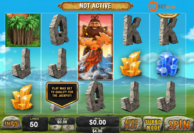 Giao diện game slot jackpot khổng lồ