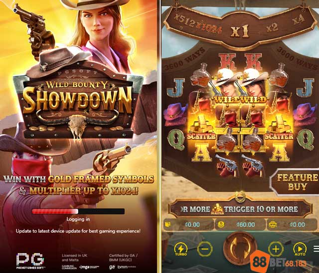 Giao diện game slot Wild Bounty Showdown