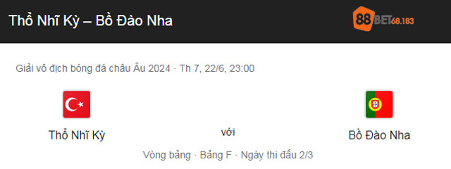 Đội nào sẽ chiến thắng trong trận Thổ Nhĩ Kỳ vs Bồ Đào Nha Euro 2024