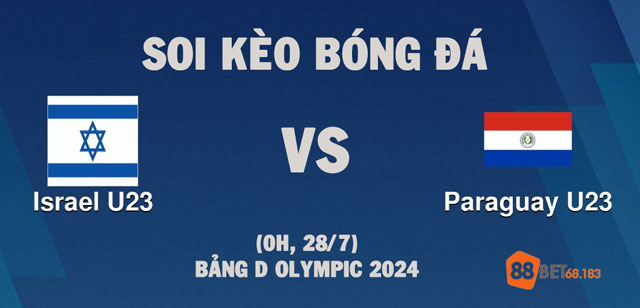 Dự đoán trận U23 Israel Vs U23 Paraguay môn Bóng đá nam Olympic 2024