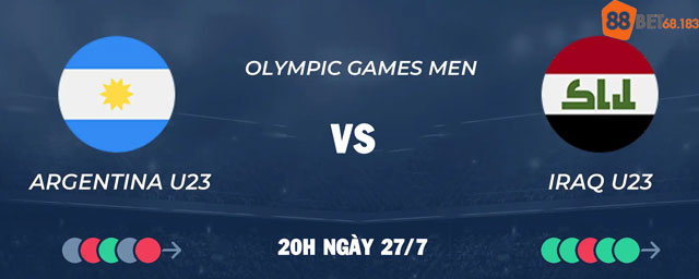 Hai đội U23 Argentina vs U23 Iraq sẽ đối đầu tại Olympic Paris 2024