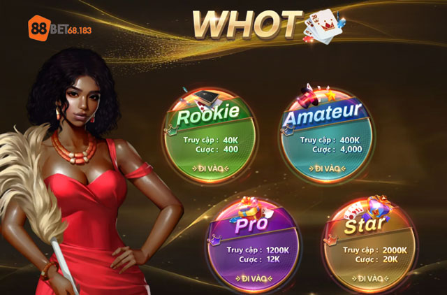 Các phòng chơi game WHOT tại 88BET