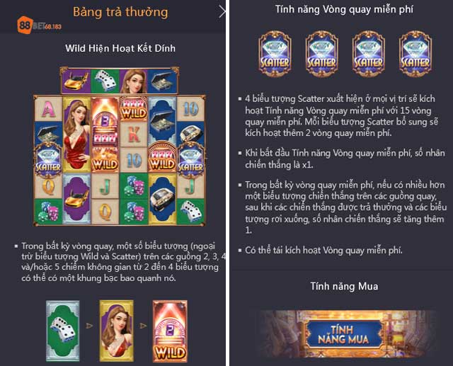 Các tính năng đặc biệt trong game