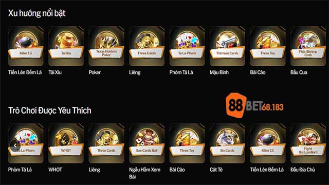 Chơi gì tại sảnh game giải trí 88bet 