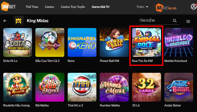 Thông tin về game đua thú ảo tại 88bet