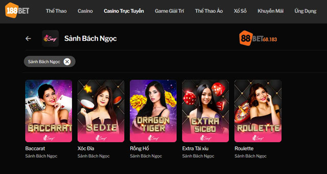 Thông tin về Sảnh Bách Ngọc 88BET